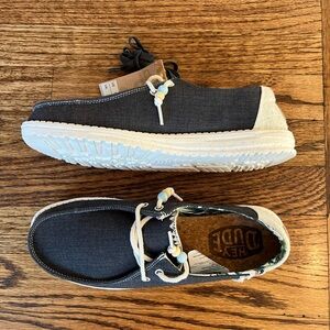 Hey Dude Dark Gray Women’s size 10 Canvas Slip-On Shoes